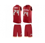 Men's Nike Tampa Bay Buccaneers #74 Ali Marpet Limited Red Tank Top Suit NFL Jersey
