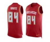 Men's Nike Tampa Bay Buccaneers #84 Cameron Brate Limited Red Player Name & Number Tank Top NFL Jersey