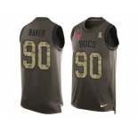 Men's Nike Tampa Bay Buccaneers #90 Chris Baker Limited Green Salute to Service Tank Top NFL Jersey