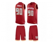 Men's Nike Tampa Bay Buccaneers #90 Chris Baker Limited Red Tank Top Suit NFL Jersey