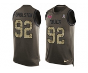 Men's Nike Tampa Bay Buccaneers #92 William Gholston Limited Green Salute to Service Tank Top NFL Jersey