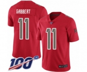 Men's Tampa Bay Buccaneers #11 Blaine Gabbert Limited Red Rush Vapor Untouchable 100th Season Football Jersey