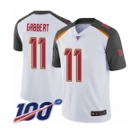 Men's Tampa Bay Buccaneers #11 Blaine Gabbert White Vapor Untouchable Limited Player 100th Season Football Jersey