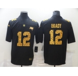 Men's Tampa Bay Buccaneers #12 Tom Brady 2020 Black Leopard Print Fashion Limited Football Stitched Jersey