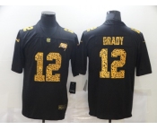 Men's Tampa Bay Buccaneers #12 Tom Brady 2020 Black Leopard Print Fashion Limited Football Stitched Jersey