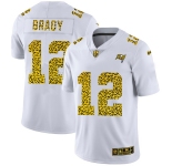 Men's Tampa Bay Buccaneers #12 Tom Brady 2020 White Leopard Print Fashion Limited Football Stitched Jersey