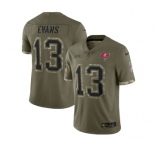 Men's Tampa Bay Buccaneers #12 Tom Brady 2022 Olive Salute To Service Limited Stitched Jersey