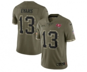 Men's Tampa Bay Buccaneers #12 Tom Brady 2022 Olive Salute To Service Limited Stitched Jersey