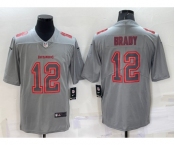 Men's Tampa Bay Buccaneers #12 Tom Brady Grey Atmosphere Fashion Vapor Untouchable Stitched Limited Jersey