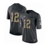 Men's Tampa Bay Buccaneers #12 Tom Brady Limited Black 2016 Salute to Service Football Jersey