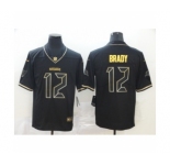 Men's Tampa Bay Buccaneers #12 Tom Brady Limited Black Golden Edition Football Jersey