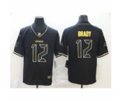 Men's Tampa Bay Buccaneers #12 Tom Brady Limited Black Golden Edition Football Jersey