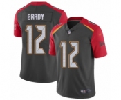 Men's Tampa Bay Buccaneers #12 Tom Brady Limited Gray Inverted Legend Football Jersey
