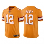 Men's Tampa Bay Buccaneers #12 Tom Brady Orange Vapor Untouchable Limited Stitched Jersey