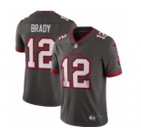 Men's Tampa Bay Buccaneers #12 Tom Brady Pewter Alternate Vapor Limited Jersey