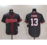 Men's Tampa Bay Buccaneers #13 Mike Evans Gray Cool Base Stitched Baseball Jersey