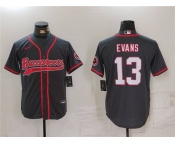Men's Tampa Bay Buccaneers #13 Mike Evans Gray Cool Base Stitched Baseball Jersey