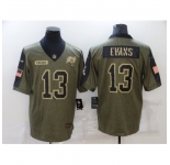 Men's Tampa Bay Buccaneers #13 Mike Evans Nike Olive 2021 Salute To Service Limited Player Jersey