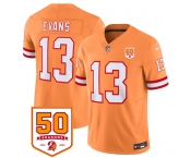 Men's Tampa Bay Buccaneers #13 Mike Evans Orange 2025 F.U.S.E. 50th Anniversary Patch Vapor Untouchable Limited Football Stitched Jersey