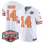 Men's Tampa Bay Buccaneers #14 Chris Godwin White F.U.S.E. 2024 NFC South Champions Limited Stitched Jersey