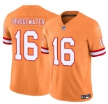Men's Tampa Bay Buccaneers #16 Teddy Bridgewater Orange F.U.S.E. Throwback Limited Football Stitched Jersey