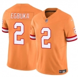 Men's Tampa Bay Buccaneers #2 Emeka Egbuka Orange 2025 Draft F.U.S.E. Throwback Limited Football Stitched Jersey