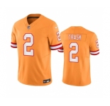 Men's Tampa Bay Buccaneers #2 Kyle Trask Orange 2023 F.U.S.E.  Throwback Limited Stitched Jersey