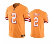Men's Tampa Bay Buccaneers #2 Kyle Trask Orange 2023 F.U.S.E.  Throwback Limited Stitched Jersey