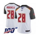 Men's Tampa Bay Buccaneers #28 Vernon Hargreaves III White Vapor Untouchable Limited Player 100th Season Football Jersey