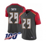 Men's Tampa Bay Buccaneers #29 Ryan Smith Limited Gray Inverted Legend 100th Season Football Jersey
