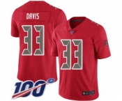 Men's Tampa Bay Buccaneers #33 Carlton Davis Limited Red Rush Vapor Untouchable 100th Season Football Jersey