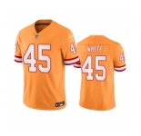 Men's Tampa Bay Buccaneers #45 Devin White Orange 2023 F.U.S.E. Throwback Limited Stitched Jersey