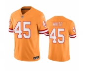 Men's Tampa Bay Buccaneers #45 Devin White Orange 2023 F.U.S.E. Throwback Limited Stitched Jersey