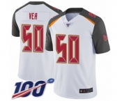 Men's Tampa Bay Buccaneers #50 Vita Vea White Vapor Untouchable Limited Player 100th Season Football Jersey