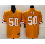 Men's Tampa Bay Buccaneers #50 Vita Vea Yellow Limited Stitched Throwback Jersey