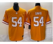 Men's Tampa Bay Buccaneers #54 Lavonte David Orange 2023 F.U.S.E. Throwback Limited Stitched Jersey