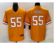 Men's Tampa Bay Buccaneers #55 Derrick Brooks Yellow Limited Stitched Throwback Jersey