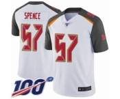 Men's Tampa Bay Buccaneers #57 Noah Spence White Vapor Untouchable Limited Player 100th Season Football Jersey