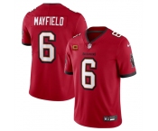 Men's Tampa Bay Buccaneers #6 Baker Mayfield Red 2024 With 4-Star C Patch Vapor Limited Football Stitched Jersey