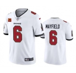Men's Tampa Bay Buccaneers #6 Baker Mayfield White 2024 With 4-Star C Patch Vapor Limited Football Stitched Jersey
