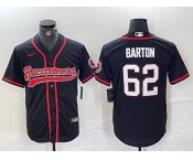 Men's Tampa Bay Buccaneers #62 Graham Barton Black Cool Base Stitched Baseball Jersey