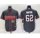 Men's Tampa Bay Buccaneers #62 Graham Barton Grey Cool Base Stitched Baseball Jerseys
