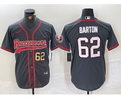 Men's Tampa Bay Buccaneers #62 Graham Barton Grey Cool Base Stitched Baseball Jerseys