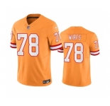 Men's Tampa Bay Buccaneers #78 Tristan Wirfs Orange 2023 F.U.S.E. Throwback Limited Stitched Jersey