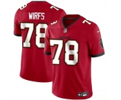 Men's Tampa Bay Buccaneers #78 Tristan Wirfs Red 2025 Vapor Limited Football Stitched Jersey