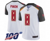 Men's Tampa Bay Buccaneers #8 Bradley Pinion White Vapor Untouchable Limited Player 100th Season Football Jersey