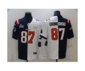 Men's Tampa Bay Buccaneers #87 Rob Gronkowski Blue White Bowl LV Bowl LIII Limited Split Fashion Football Jersey