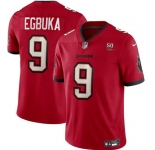 Men's Tampa Bay Buccaneers #9 Emeka Egbuka Red 2025 Draft 50th Anniversary Patch Vapor Untouchable Limited Football Stitched Jersey