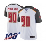 Men's Tampa Bay Buccaneers #90 Jason Pierre-Paul White Vapor Untouchable Limited Player 100th Season Football Jersey