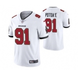 Men's Tampa Bay Buccaneers #91 Benning Potoa'e White Vapor Untouchable Limited Stitched Jersey
